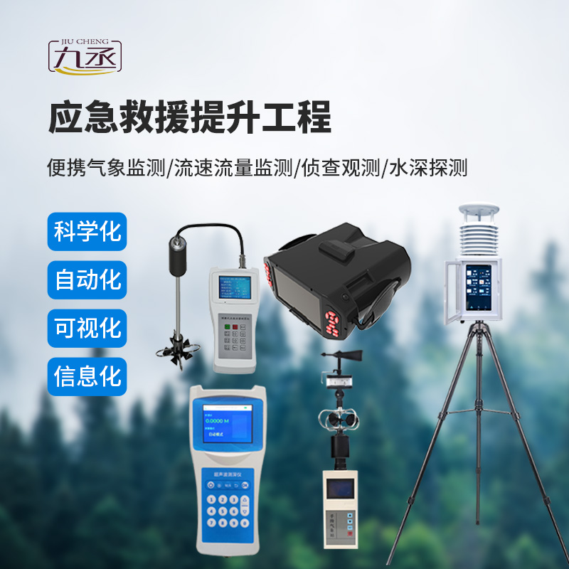 應(yīng)急救援提升設(shè)備包括便攜氣象站、流速儀、夜視儀等